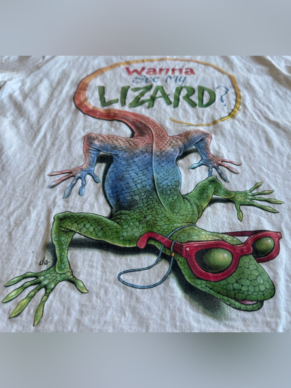Vintage 1990 Caribbean Soul Wanna See My Lizard Shirt L Single Stitch NWT Rare